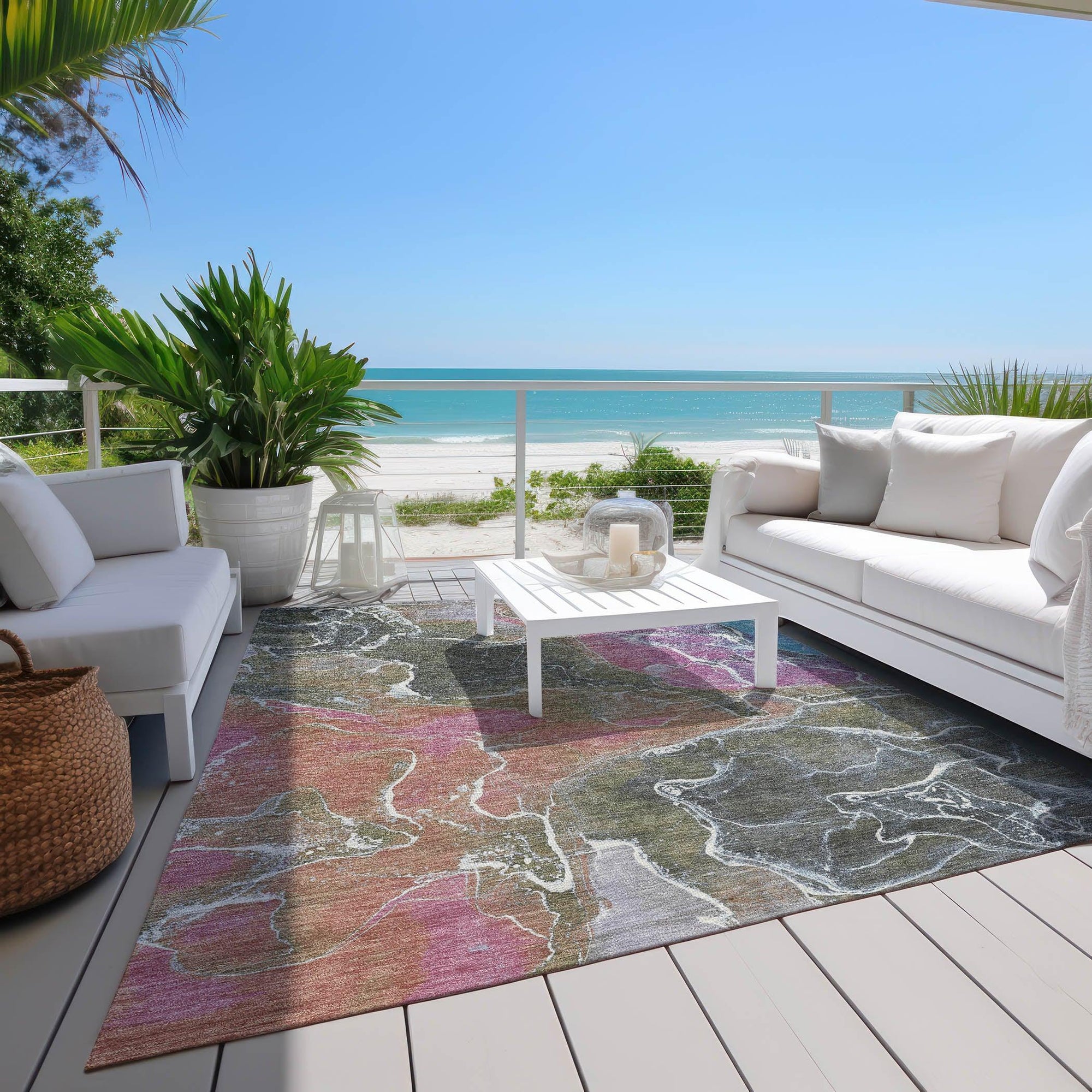 Addison Rugs Maeon Brown Washable Indoor-Outdoor Rug