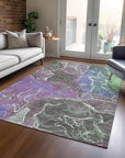 Addison Rugs Maeon Purple Washable Indoor-Outdoor Rug