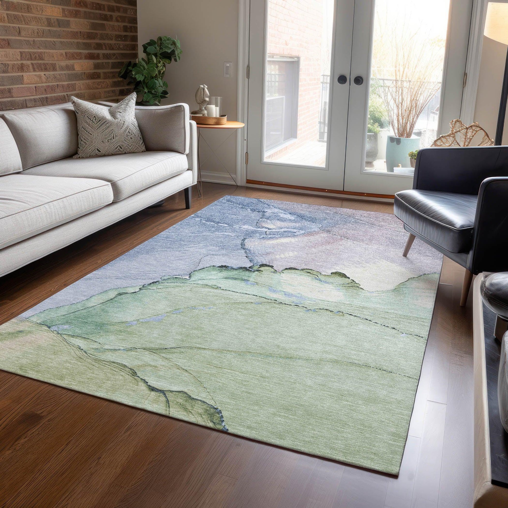 Addison Rugs Maeora Green Washable Indoor-Outdoor Rug