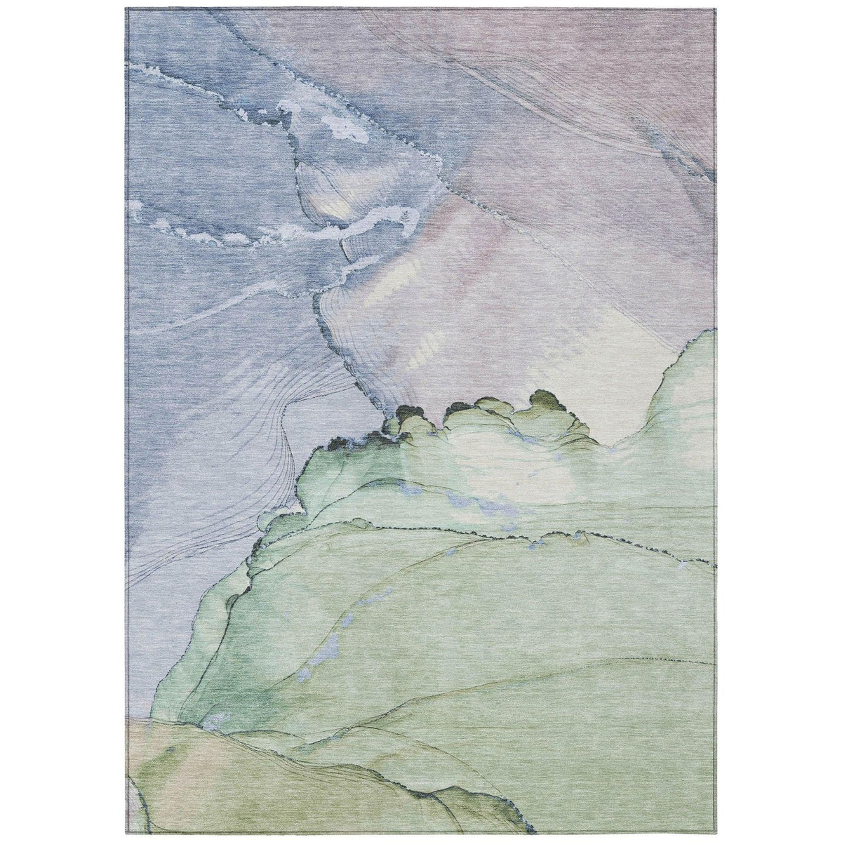 Addison Rugs Maeora Green Washable Indoor-Outdoor Rug