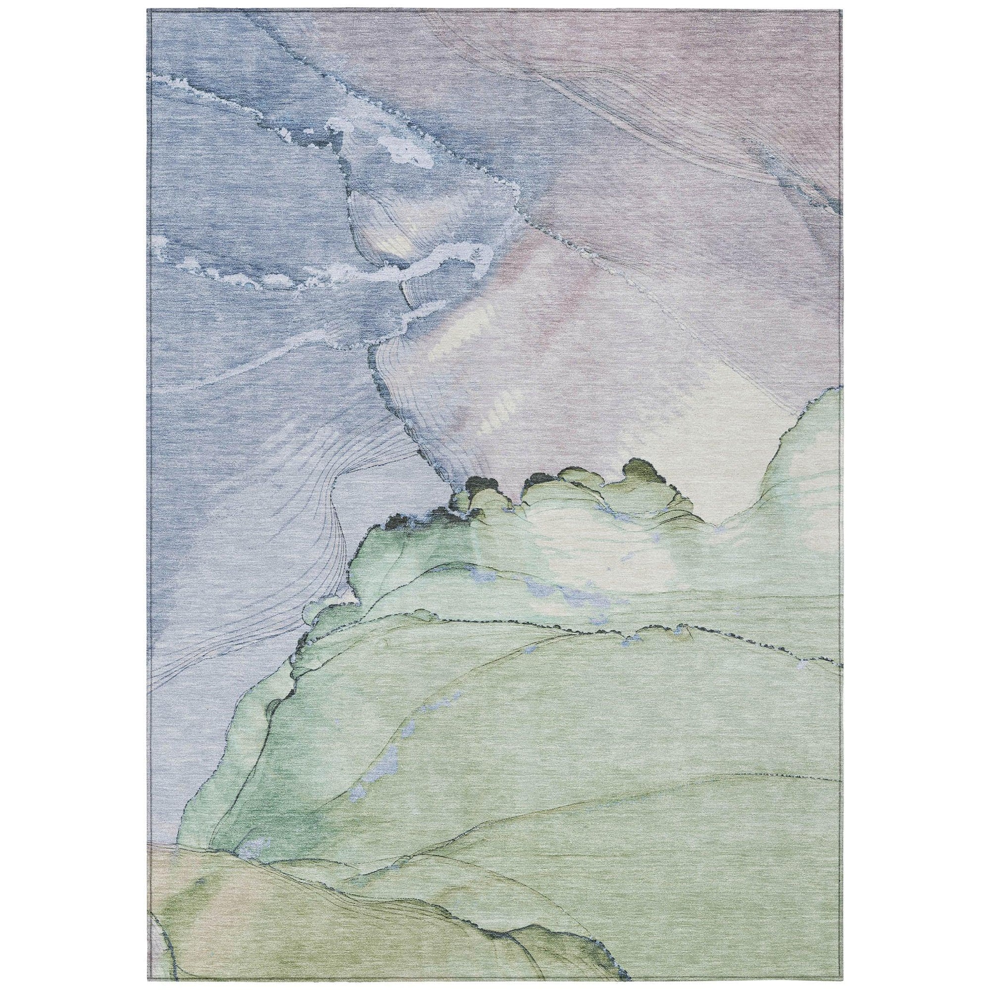 Addison Rugs Maeora Green Washable Indoor-Outdoor Rug