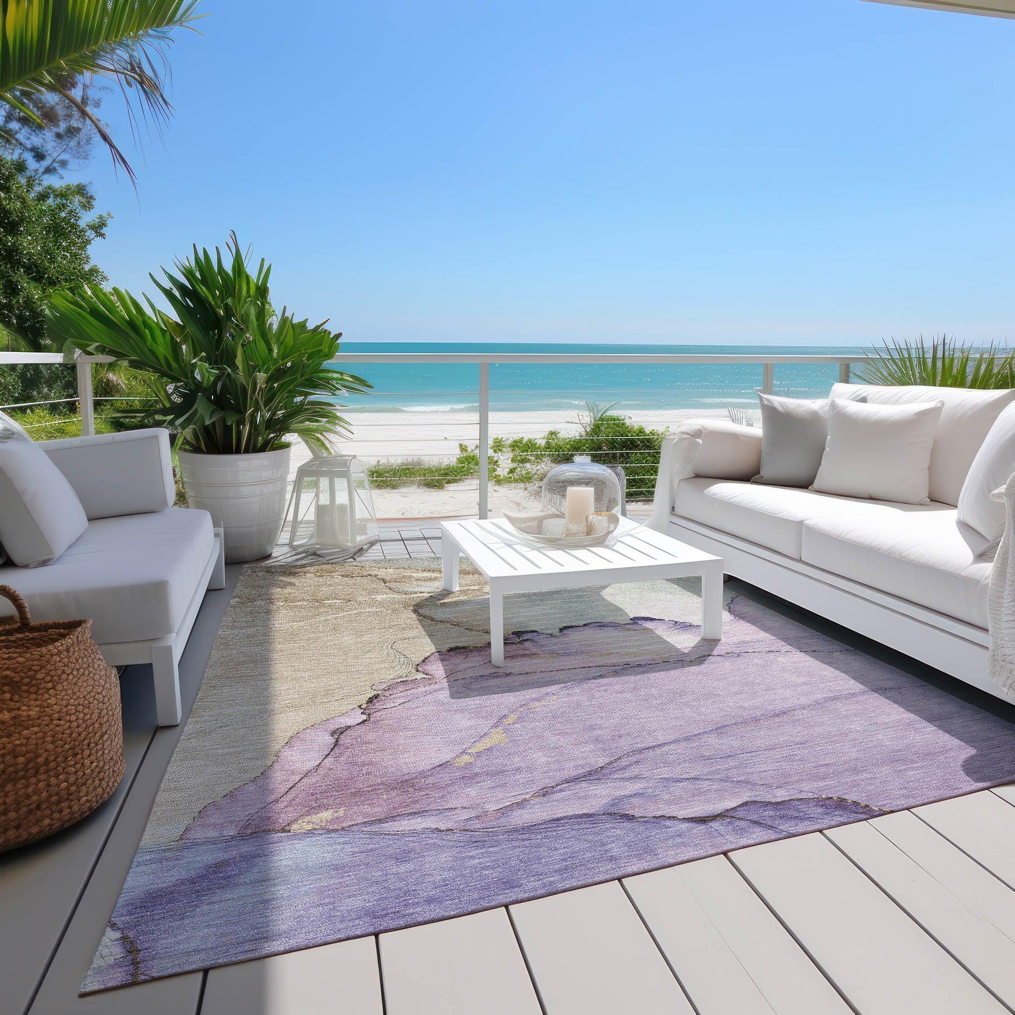 Addison Rugs Maeora Purple Washable Indoor-Outdoor Rug