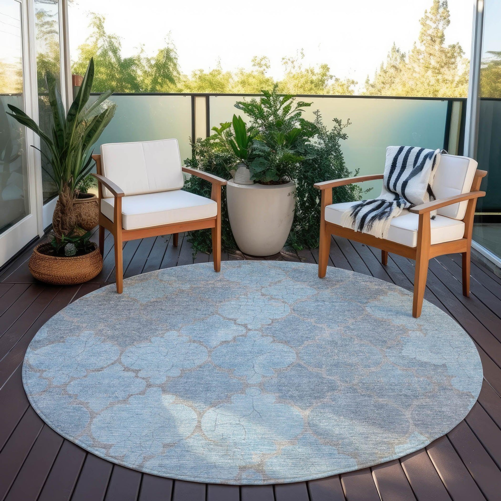 Addison Rugs Maeoril Denim Washable Indoor-Outdoor Rug