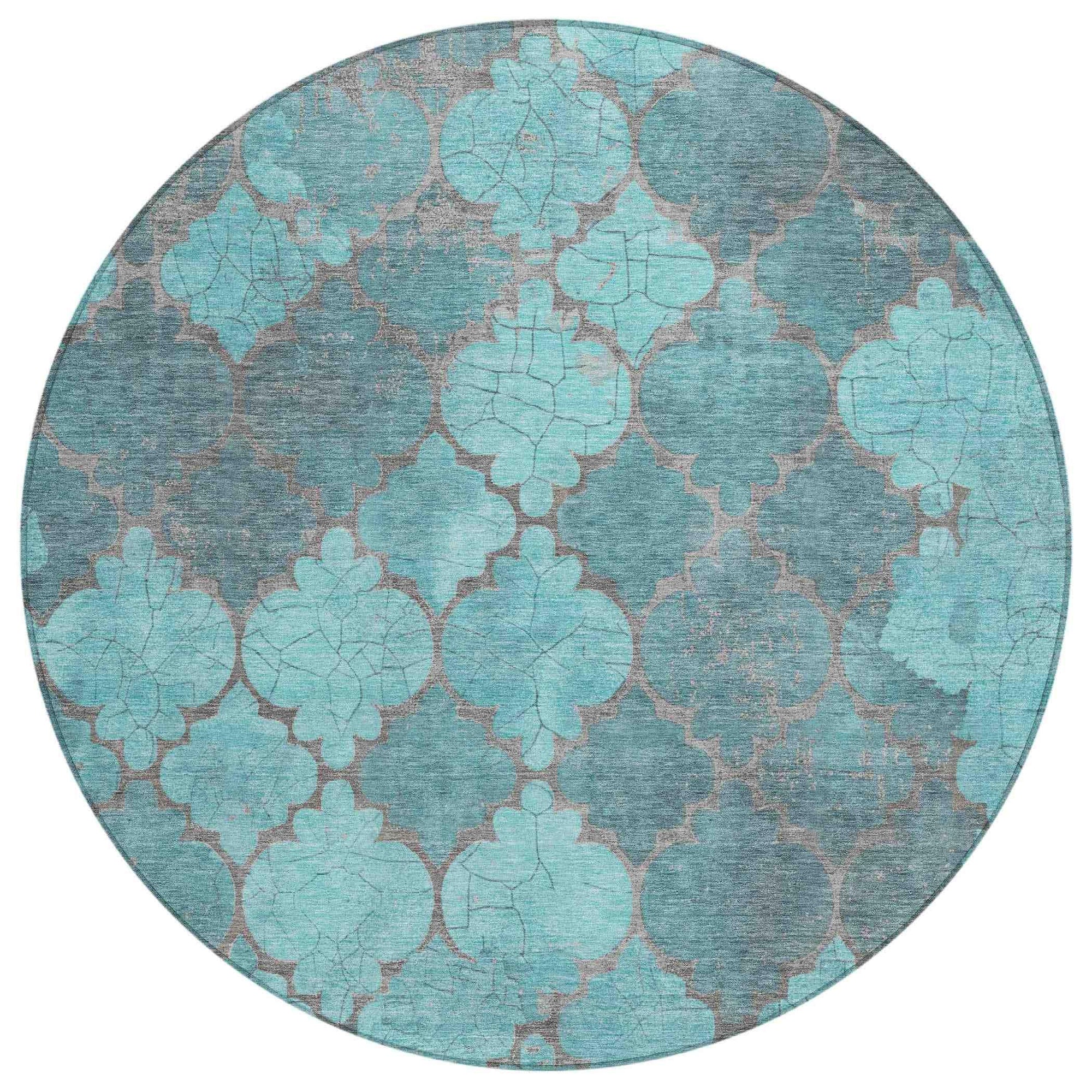 Addison Rugs Maeoril Teal Washable Indoor-Outdoor Rug