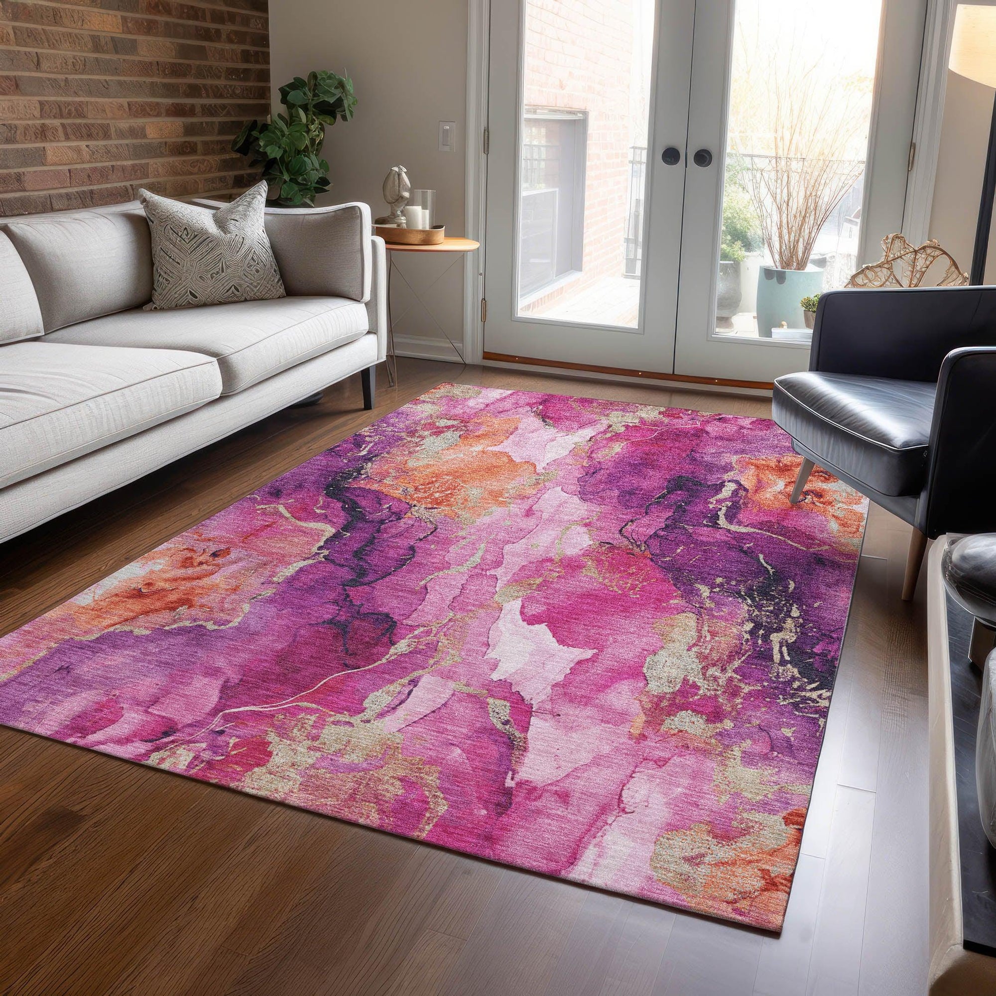 Addison Rugs Naelain Red Washable Indoor-Outdoor Rug