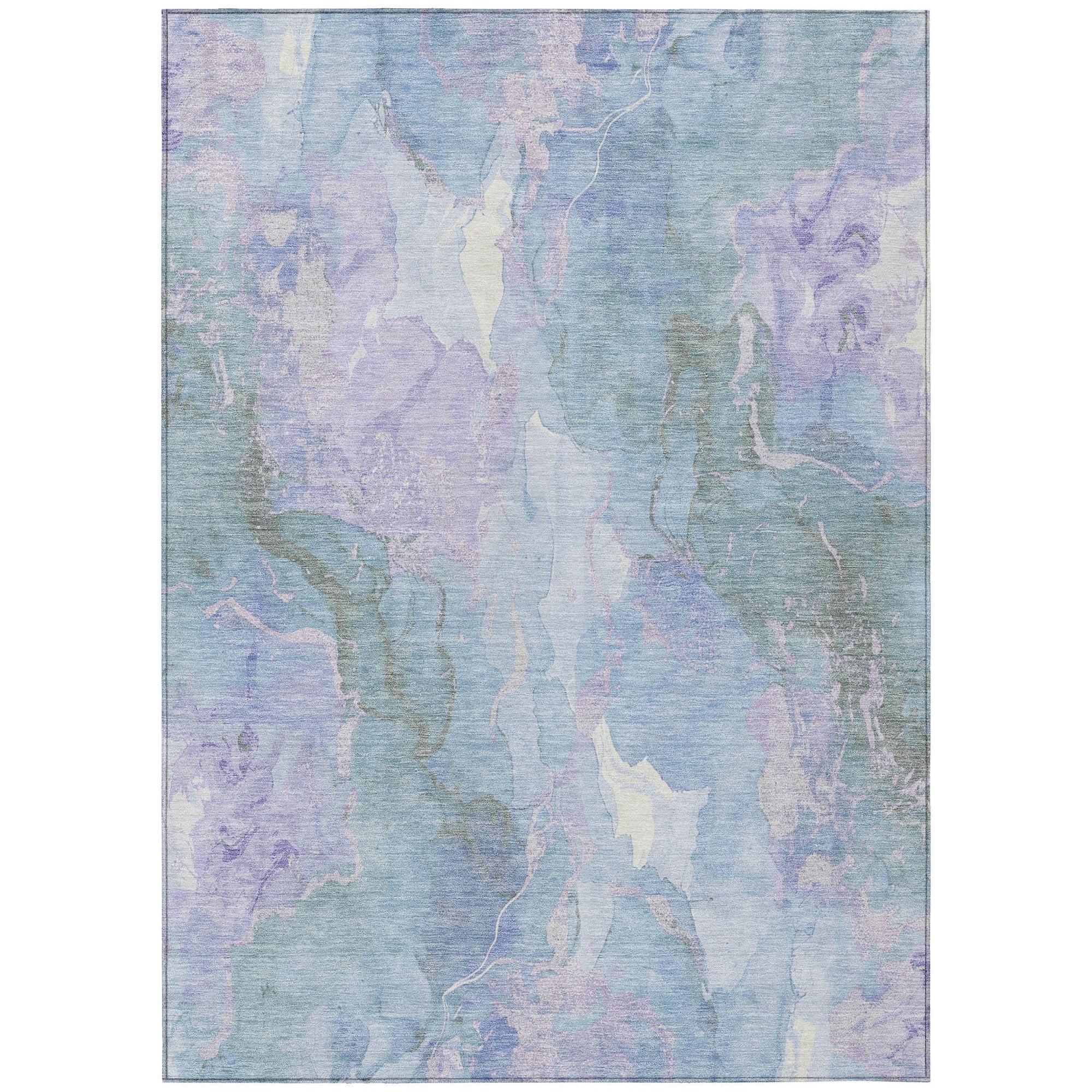 Addison Rugs Naelain Purple Washable Indoor-Outdoor Rug