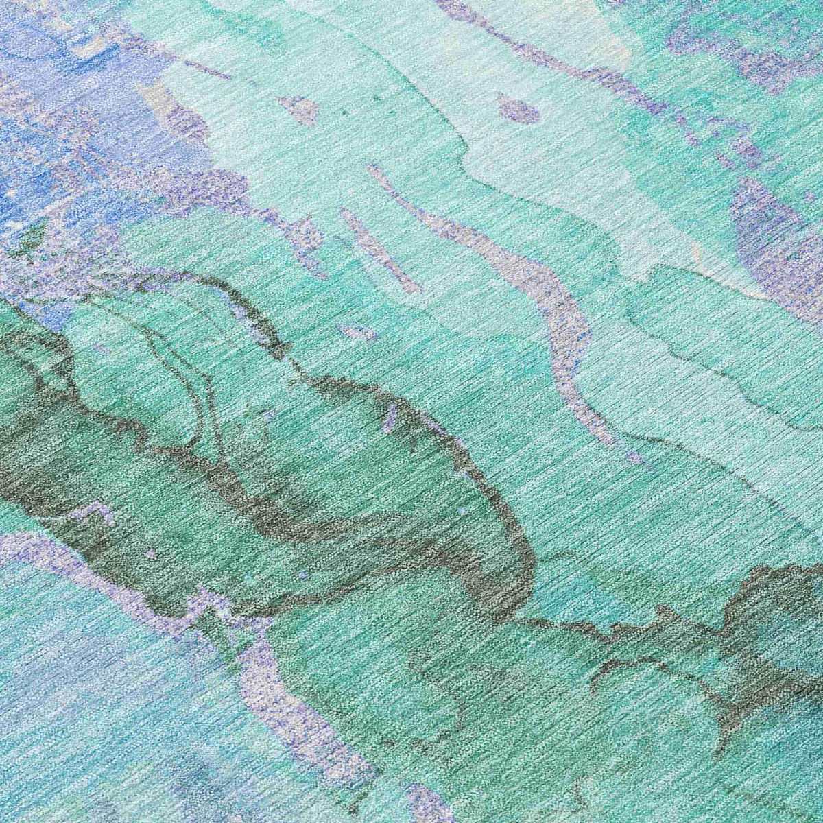 Addison Rugs Naelain Teal Washable Indoor-Outdoor Rug