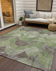 Addison Rugs Naelara Green Washable Indoor-Outdoor Rug