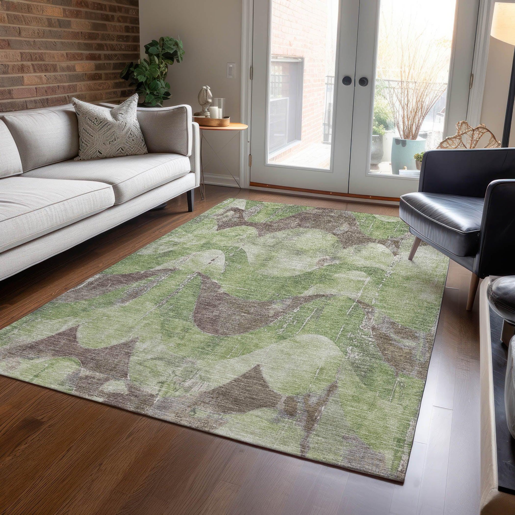 Addison Rugs Naelara Green Washable Indoor-Outdoor Rug