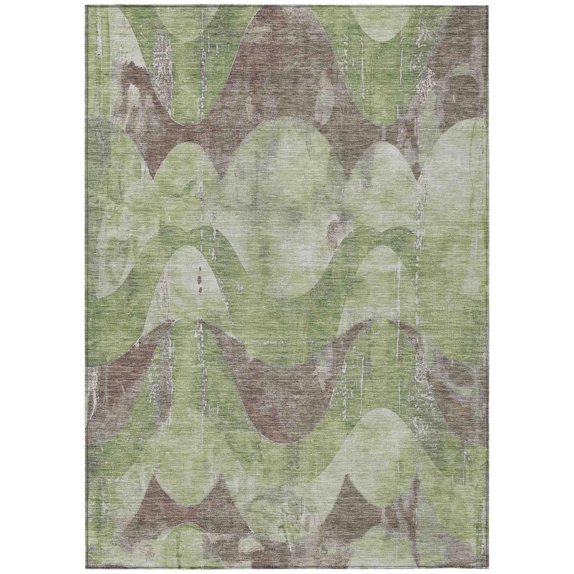 Addison Rugs Naelara Green Washable Indoor-Outdoor Rug