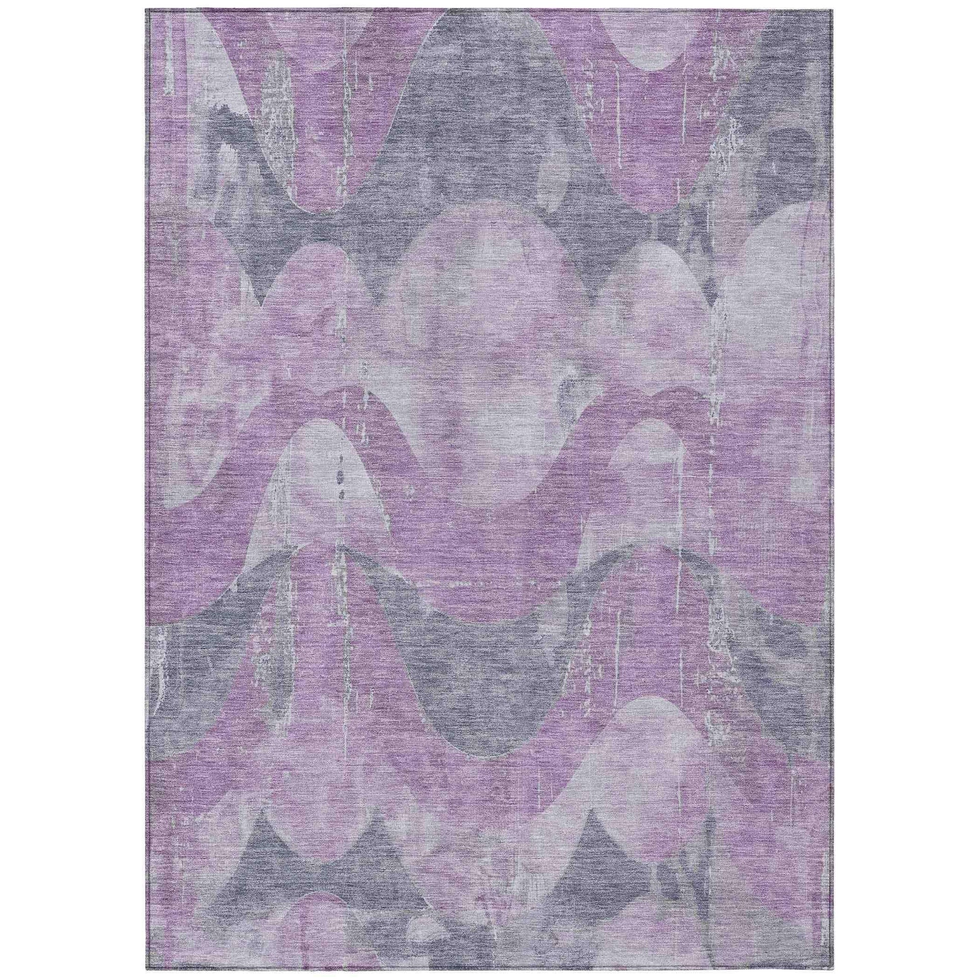 Addison Rugs Naelara Purple Washable Indoor-Outdoor Rug