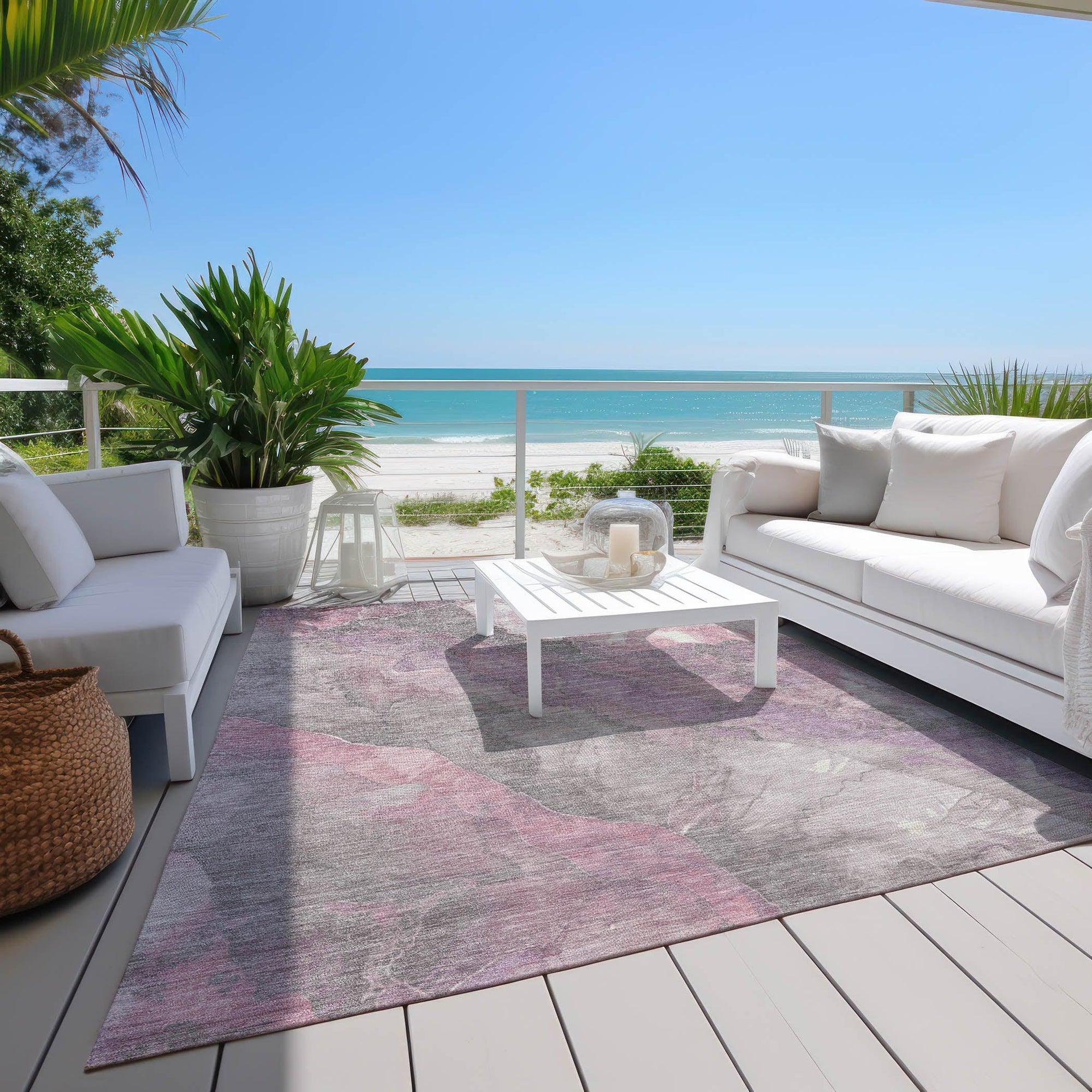Addison Rugs Naelien Pink Washable Indoor-Outdoor Rug