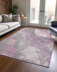 Addison Rugs Naelien Pink Washable Indoor-Outdoor Rug