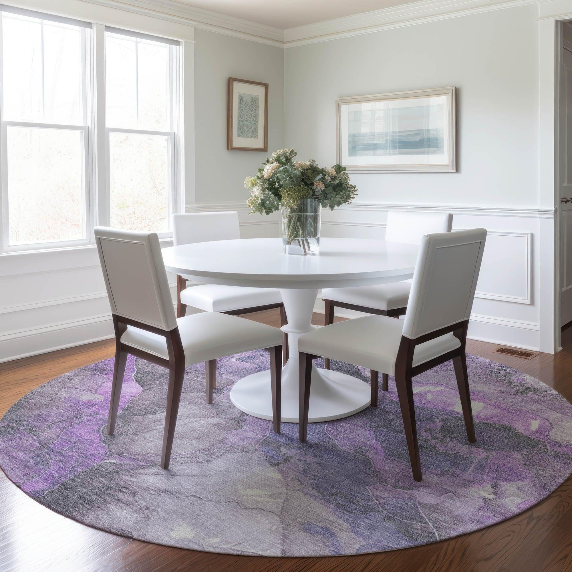 Addison Rugs Naelien Purple Washable Indoor-Outdoor Rug