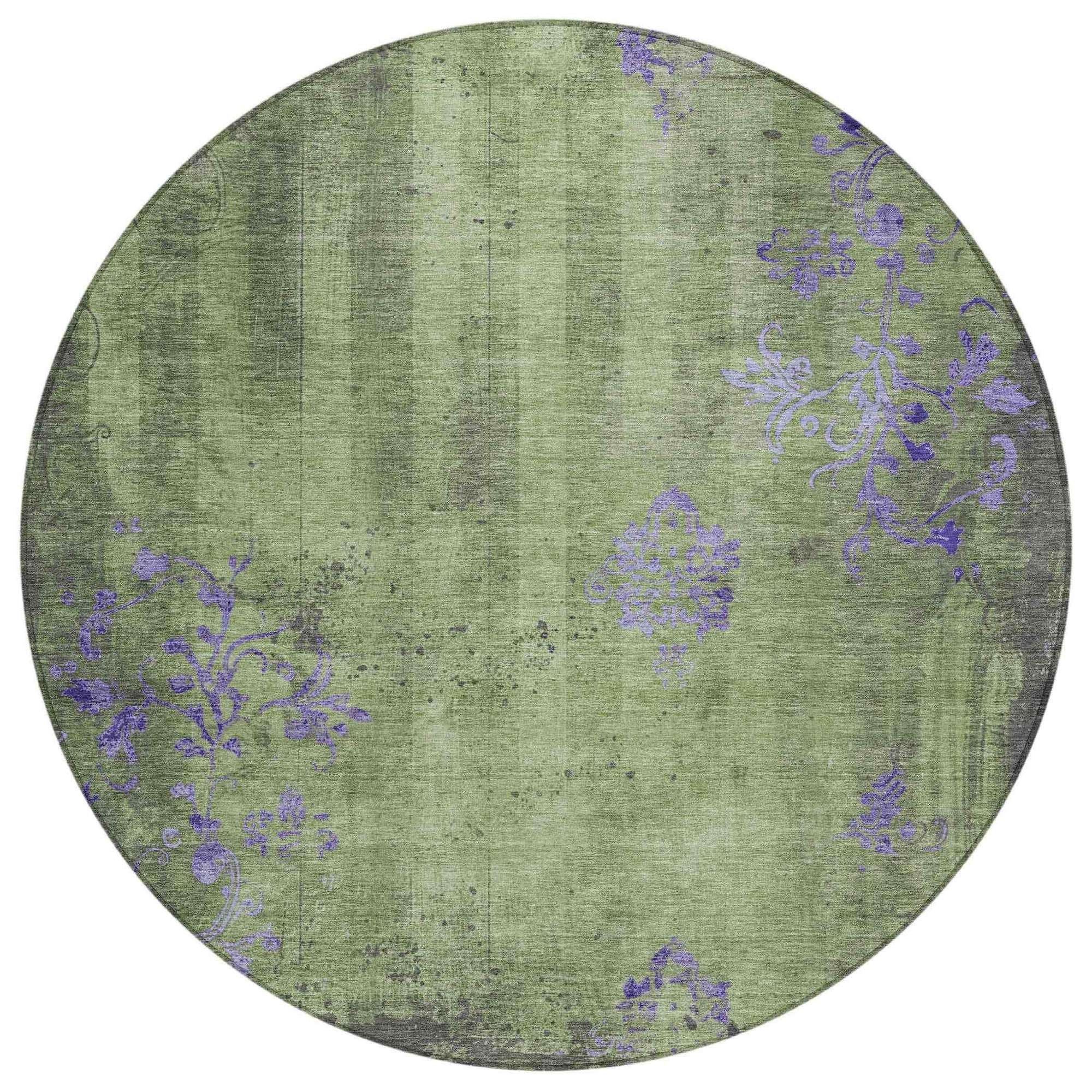 Addison Rugs Naelion Green Washable Indoor-Outdoor Rug