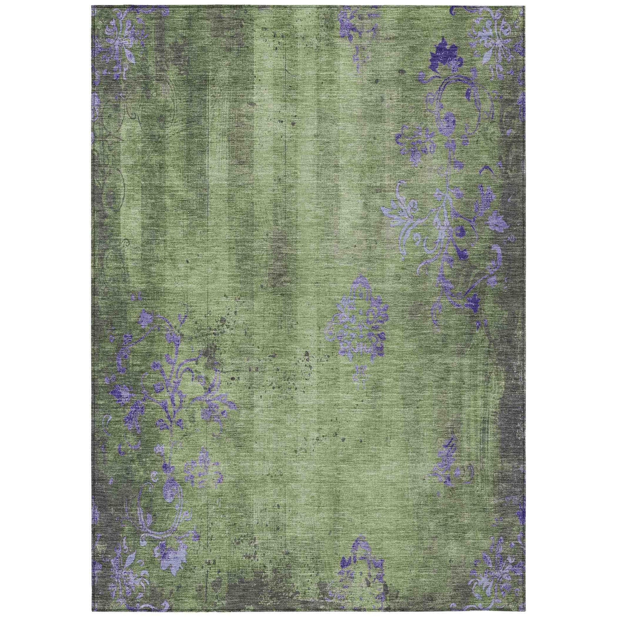 Addison Rugs Naelion Green Washable Indoor-Outdoor Rug