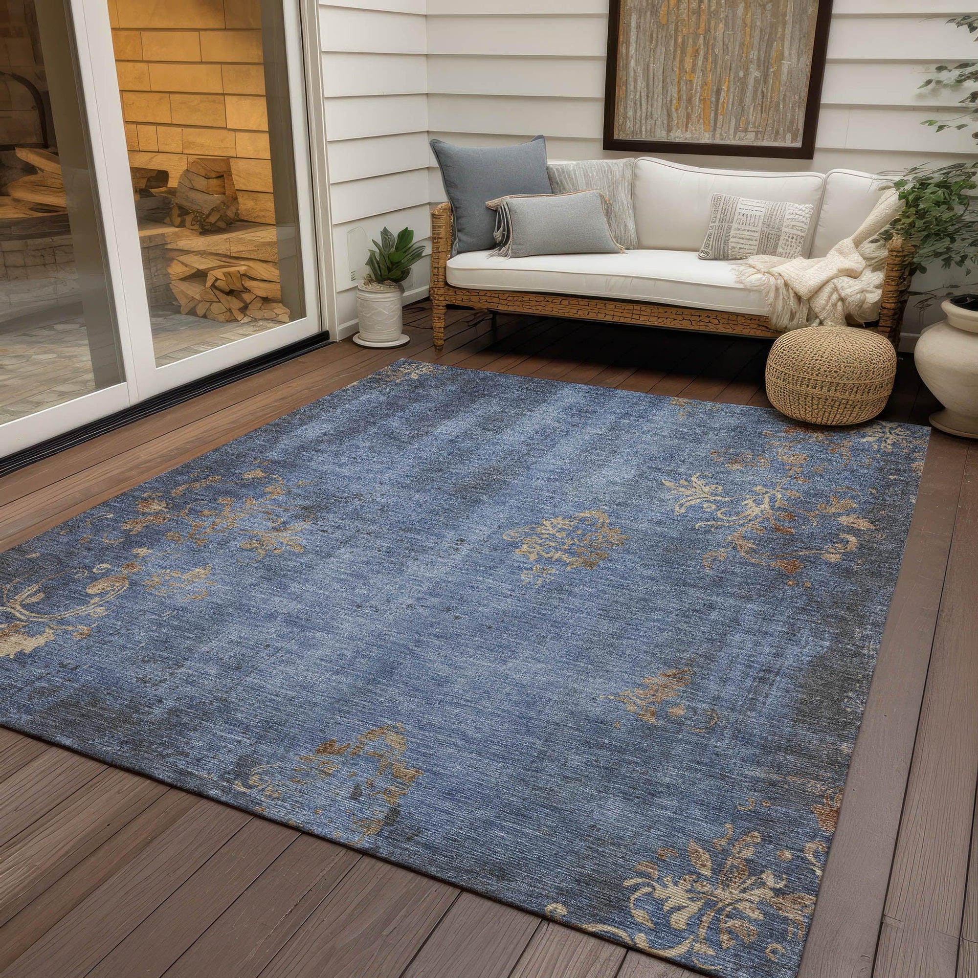 Addison Rugs Naelion Denim Washable Indoor-Outdoor Rug