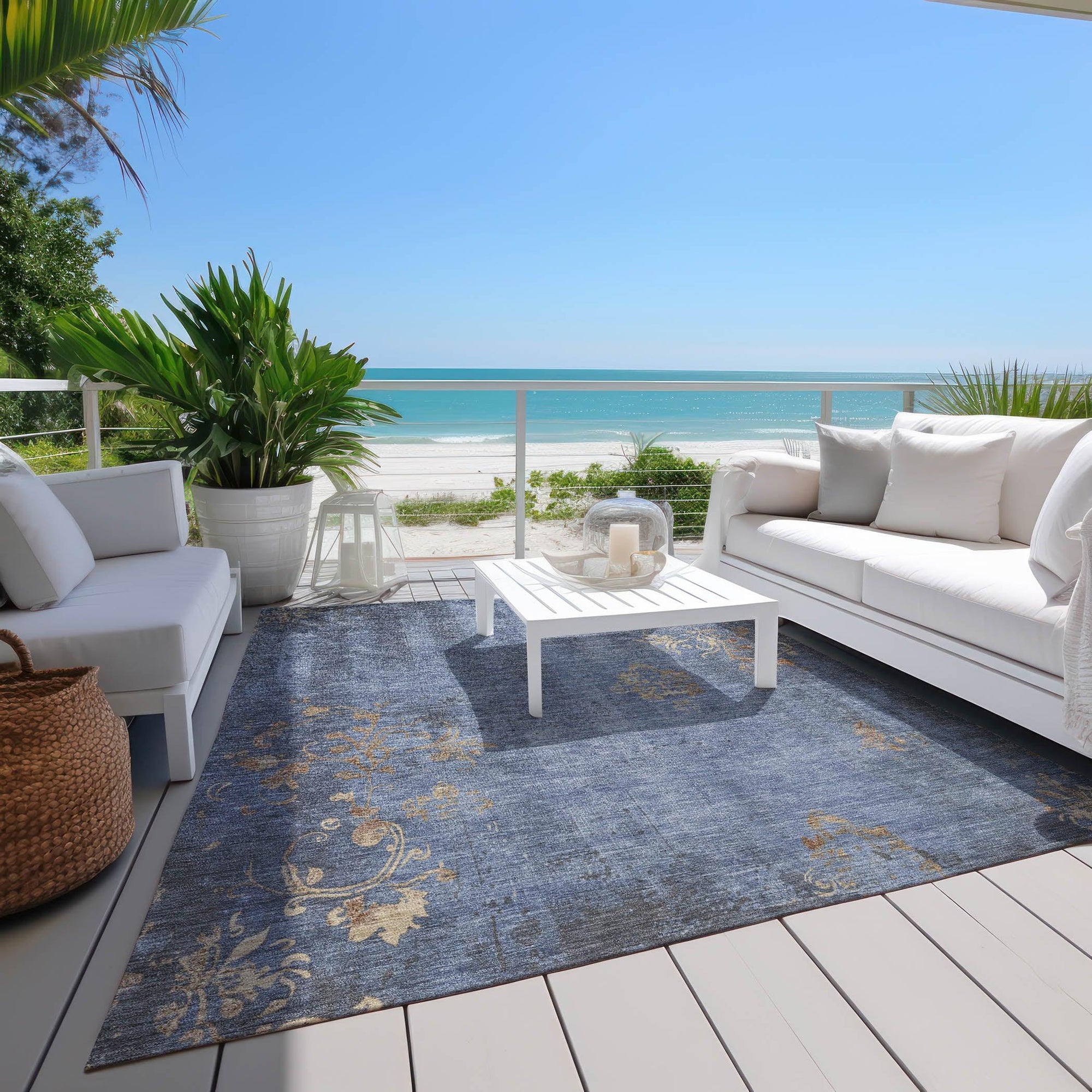 Addison Rugs Naelion Denim Washable Indoor-Outdoor Rug