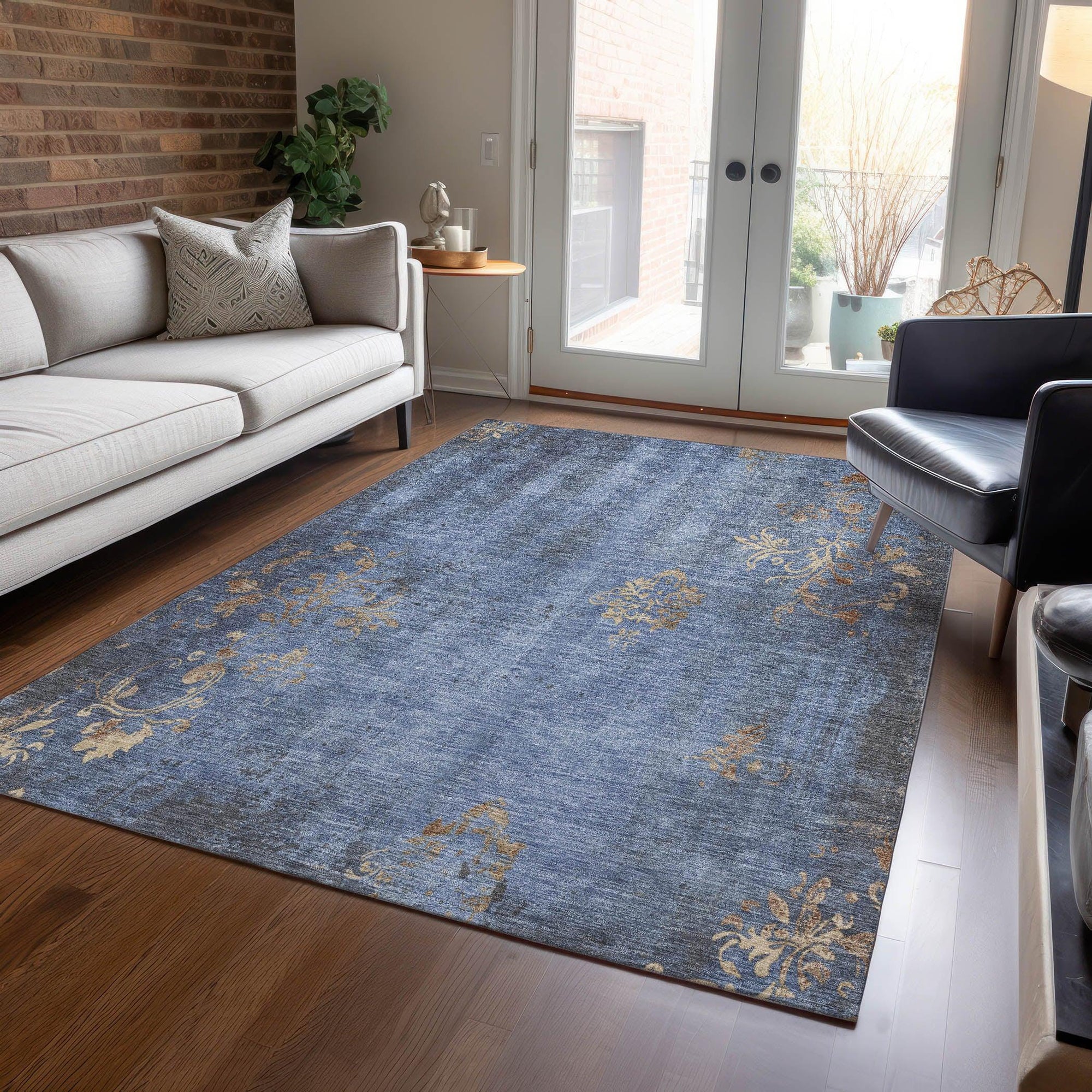 Addison Rugs Naelion Denim Washable Indoor-Outdoor Rug