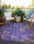 Addison Rugs Naelion Purple Washable Indoor-Outdoor Rug