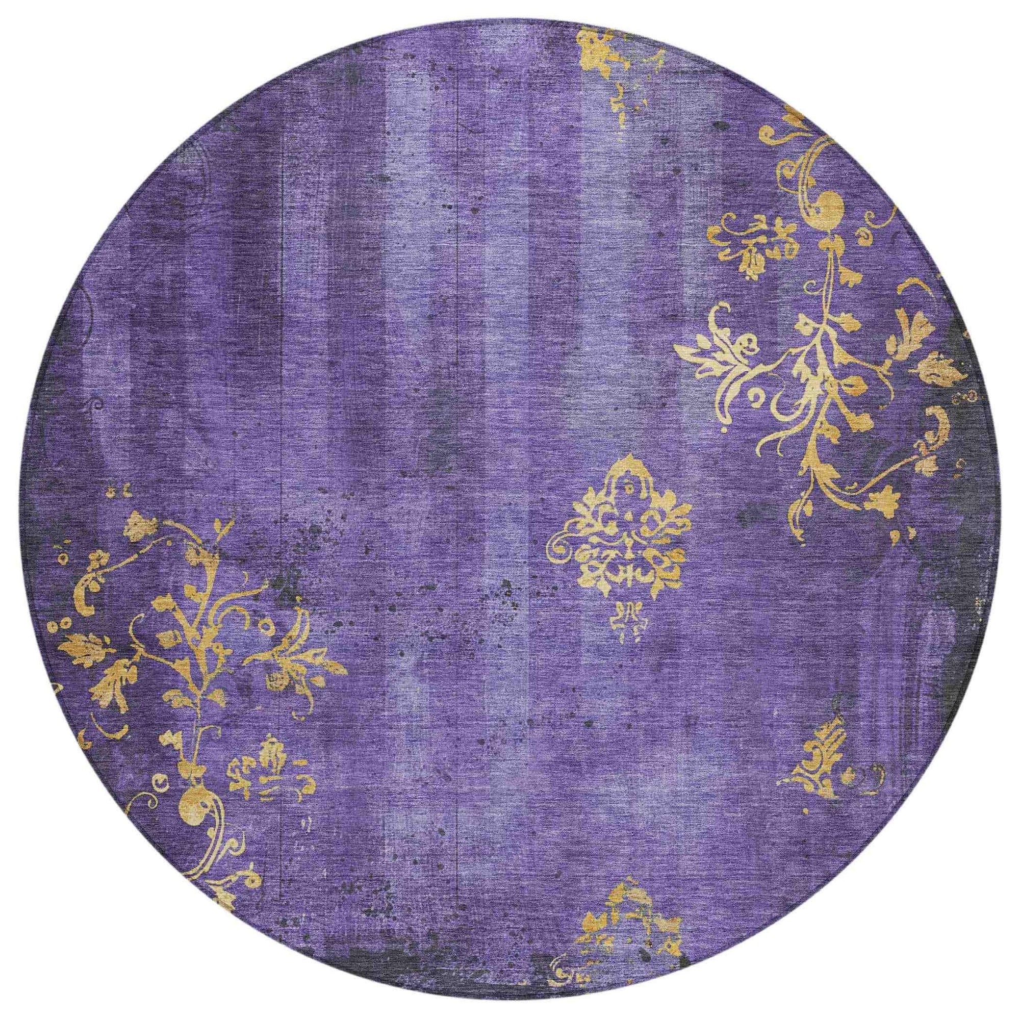 Addison Rugs Naelion Purple Washable Indoor-Outdoor Rug
