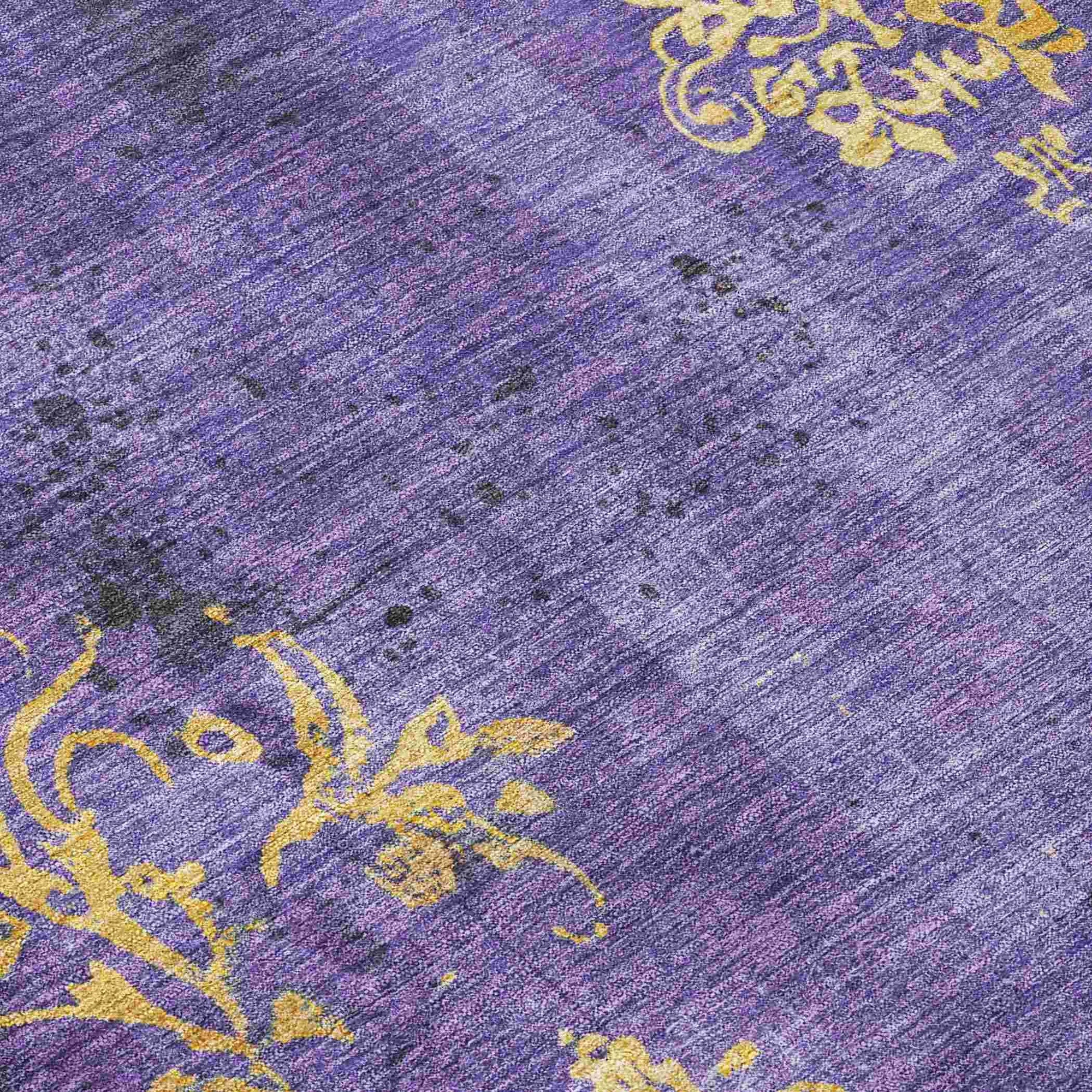 Addison Rugs Naelion Purple Washable Indoor-Outdoor Rug