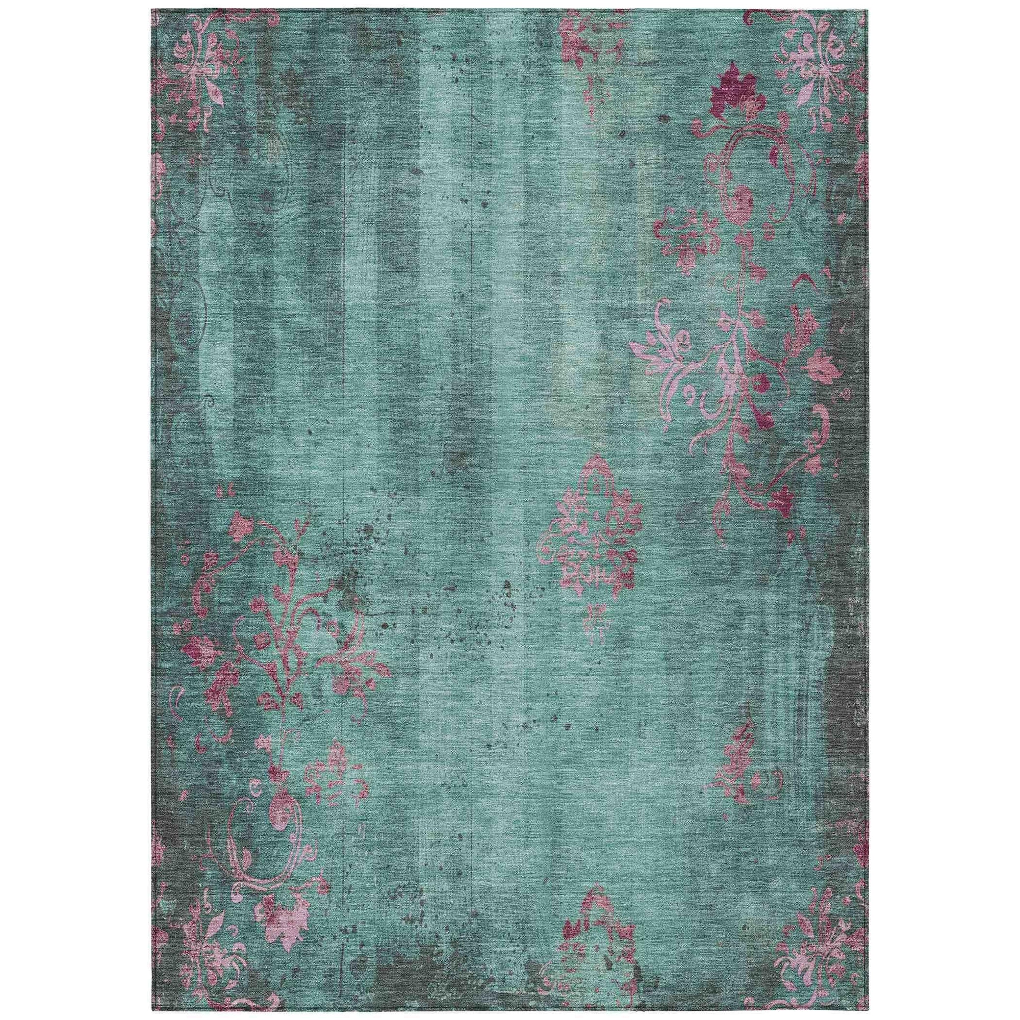 Addison Rugs Naelion Seafoam Washable Indoor-Outdoor Rug