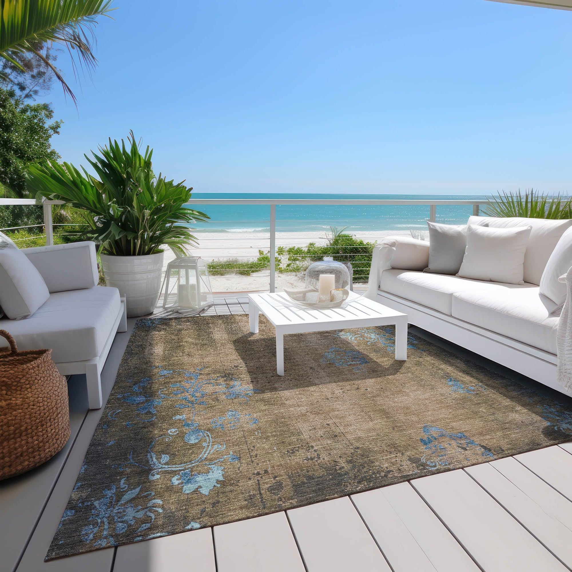 Addison Rugs Naelion Brown Washable Indoor-Outdoor Rug
