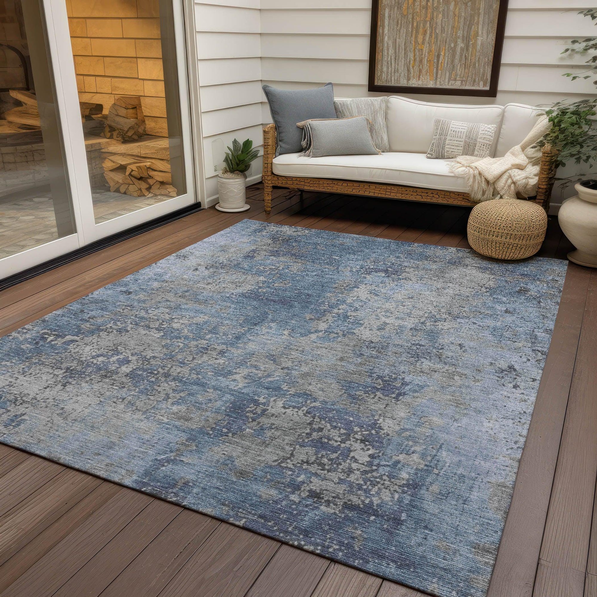 Addison Rugs Naelira Denim Washable Indoor-Outdoor Rug