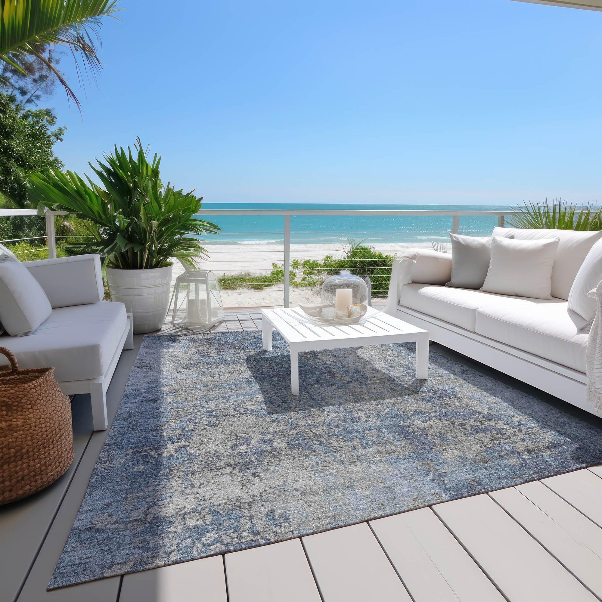 Addison Rugs Naelira Denim Washable Indoor-Outdoor Rug