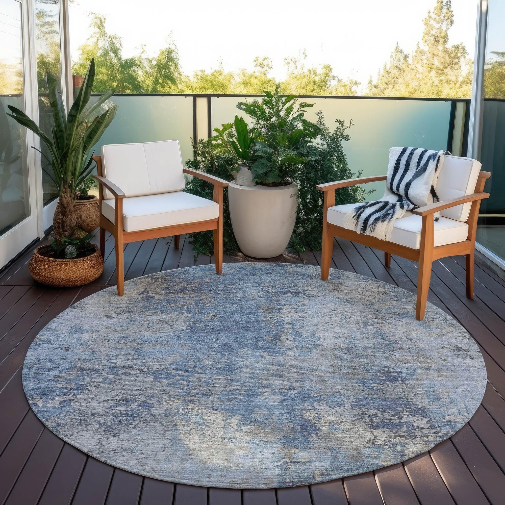 Addison Rugs Naelira Denim Washable Indoor-Outdoor Rug