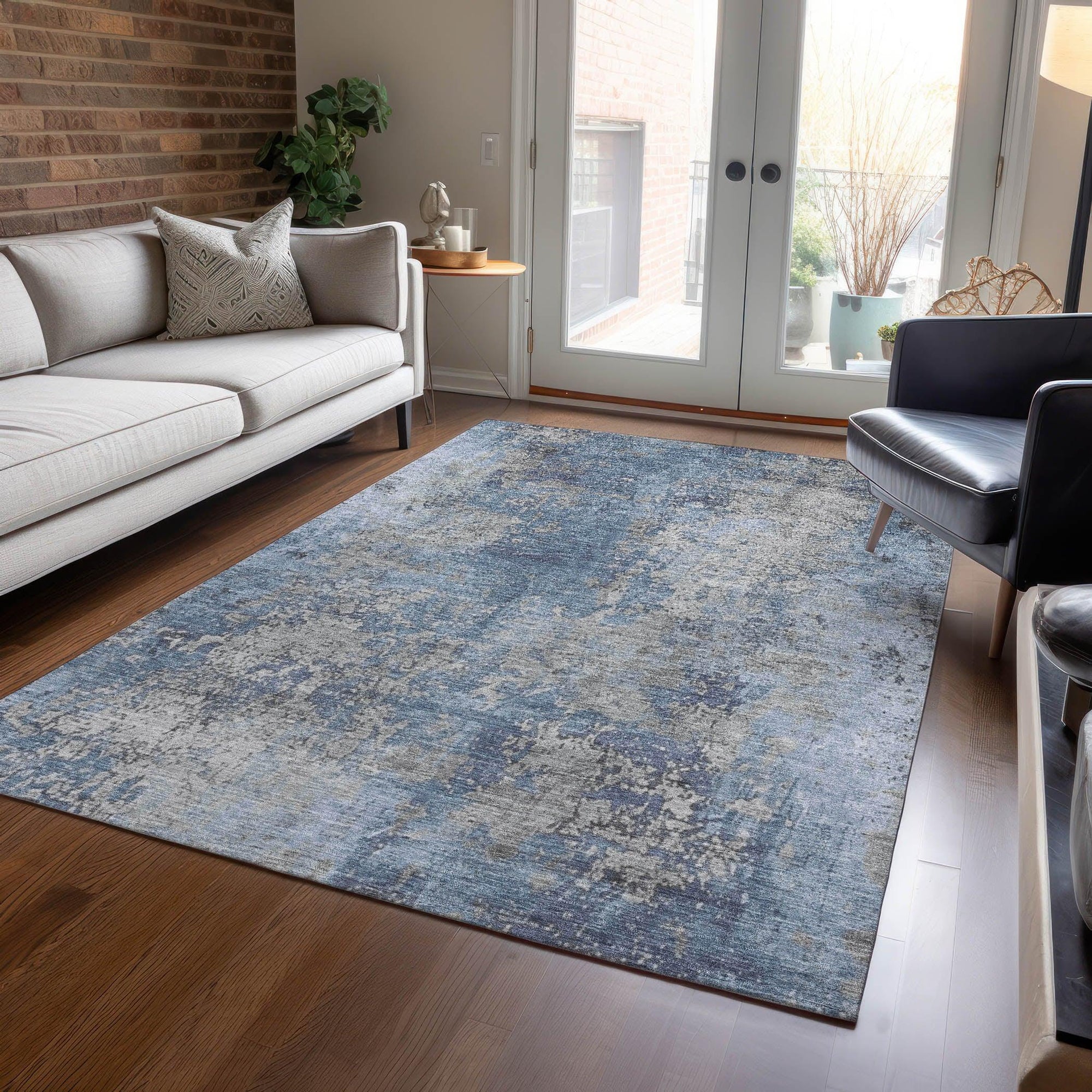 Addison Rugs Naelira Denim Washable Indoor-Outdoor Rug