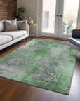 Addison Rugs Naelira Green Washable Indoor-Outdoor Rug