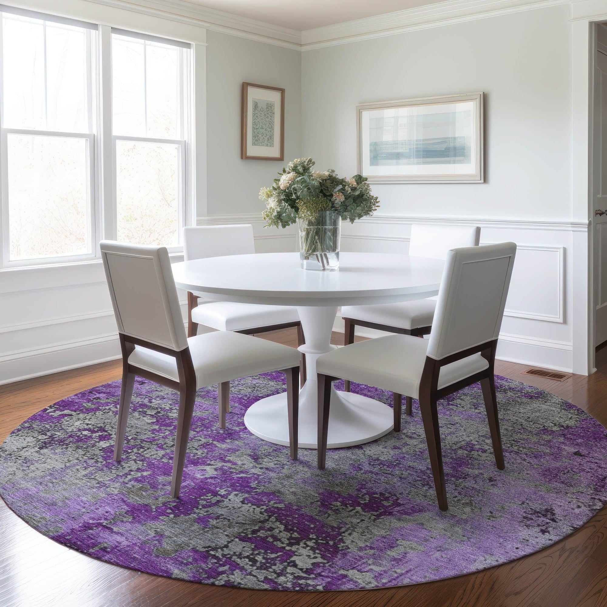 Addison Rugs Naelira Purple Washable Indoor-Outdoor Rug