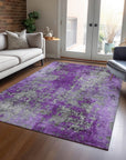 Addison Rugs Naelira Purple Washable Indoor-Outdoor Rug
