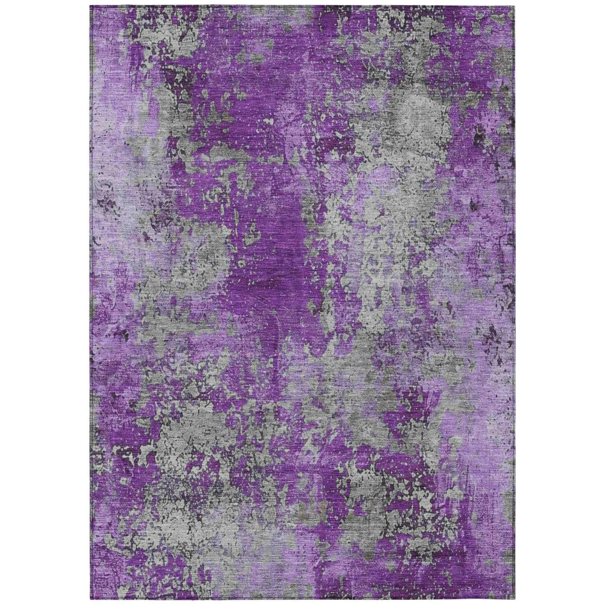 Addison Rugs Naelira Purple Washable Indoor-Outdoor Rug