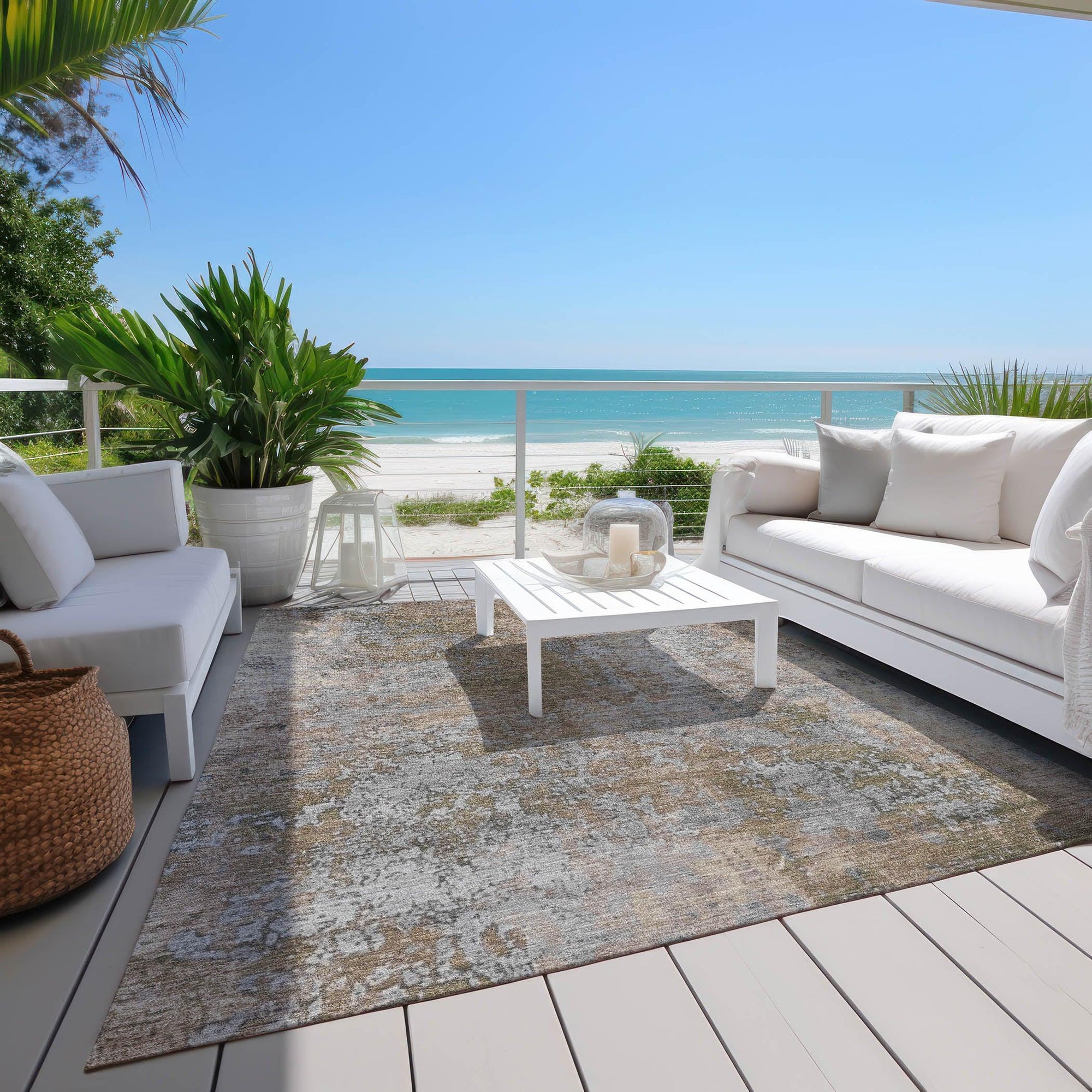 Addison Rugs Naelira Brown Washable Indoor-Outdoor Rug