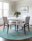 Addison Rugs Naelius Teal Washable Indoor-Outdoor Rug