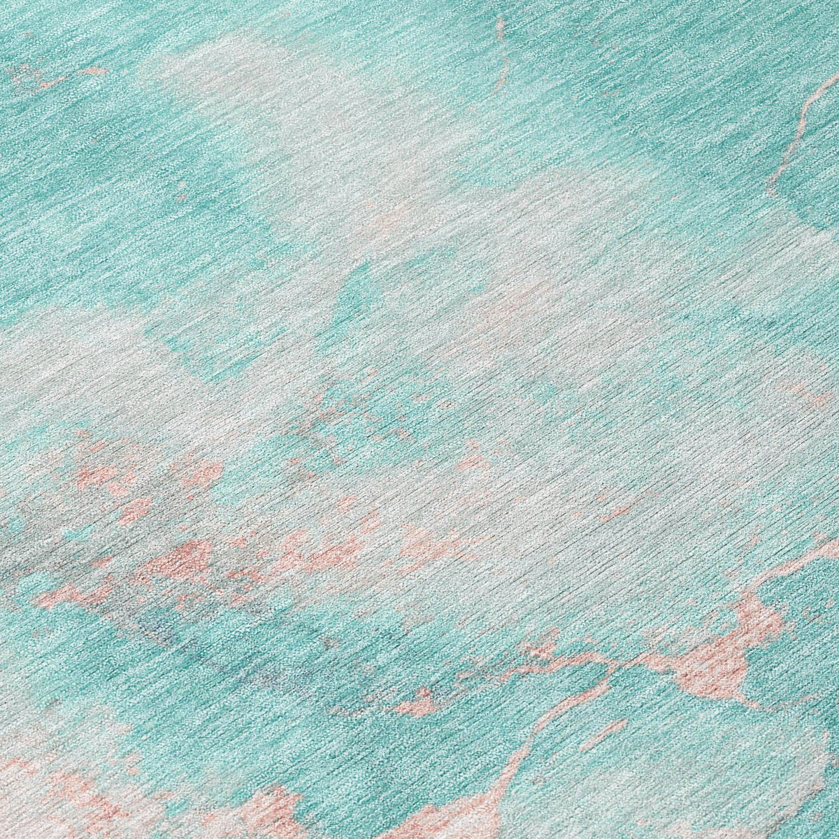 Addison Rugs Naelius Teal Washable Indoor-Outdoor Rug