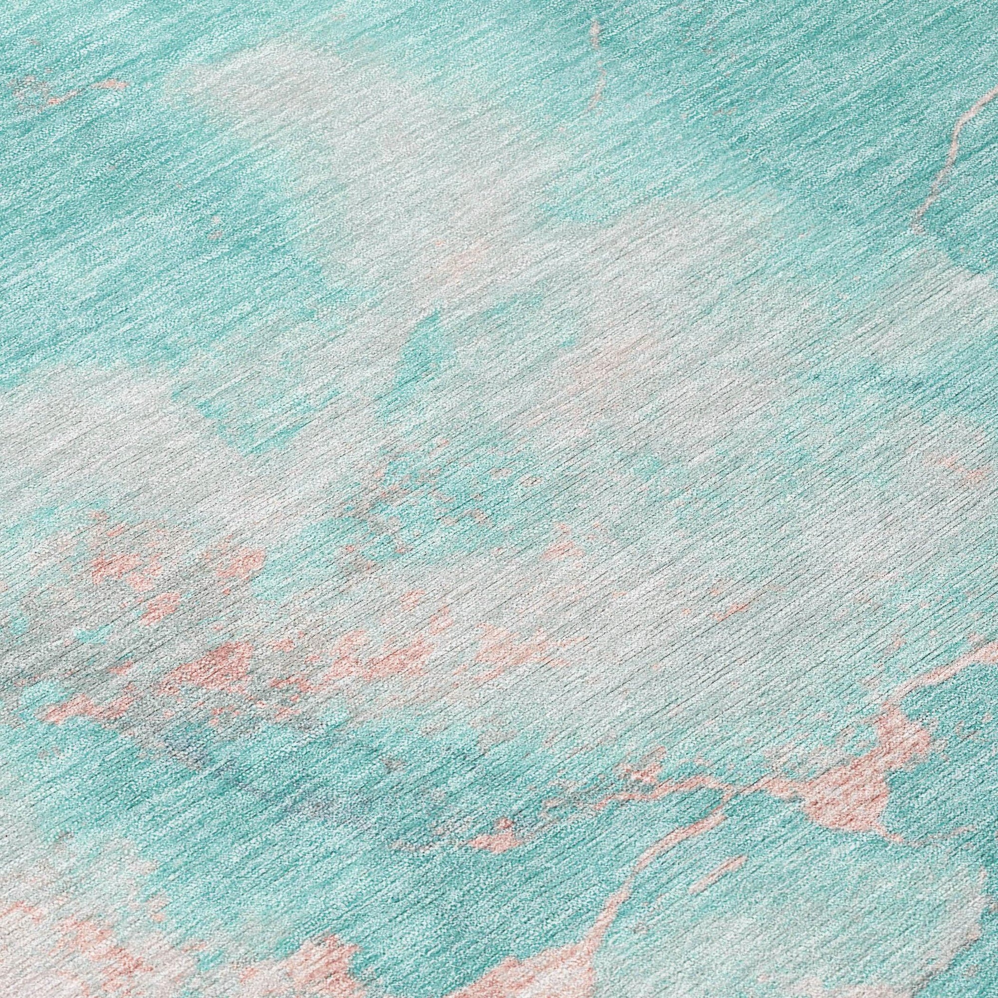 Addison Rugs Naelius Teal Washable Indoor-Outdoor Rug