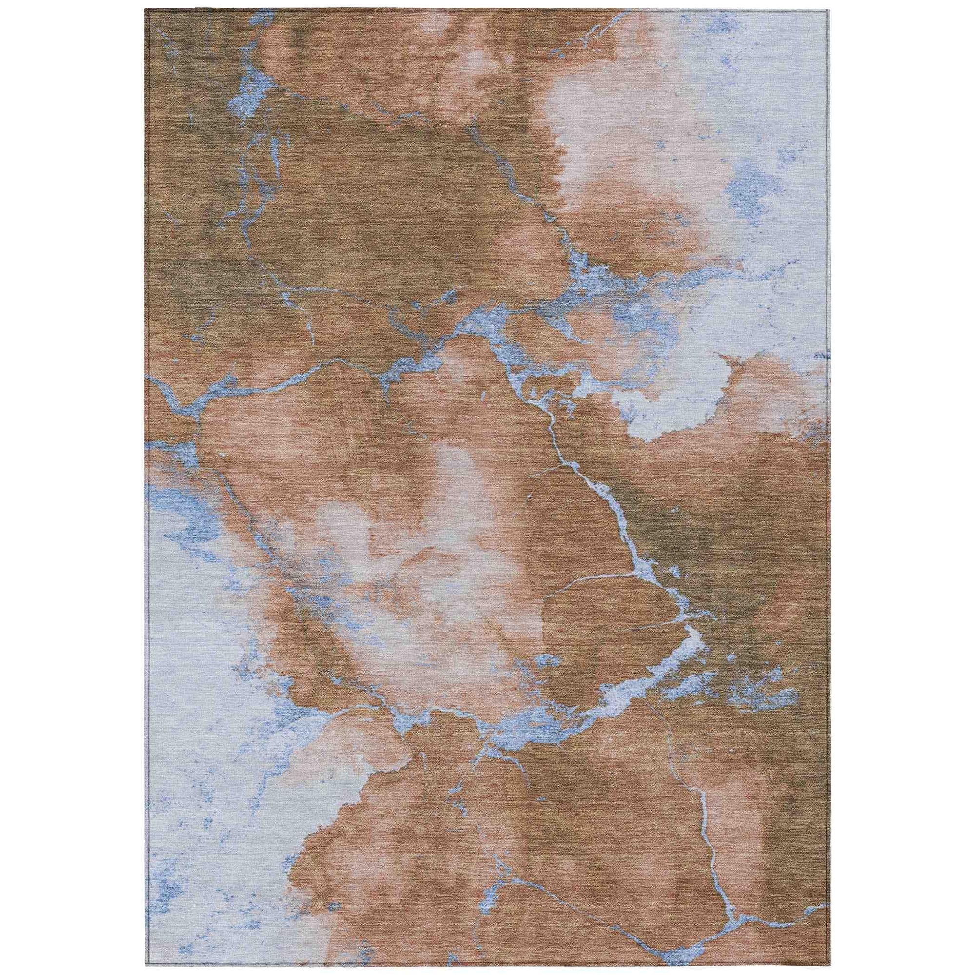 Addison Rugs Naelius Orange Washable Indoor-Outdoor Rug