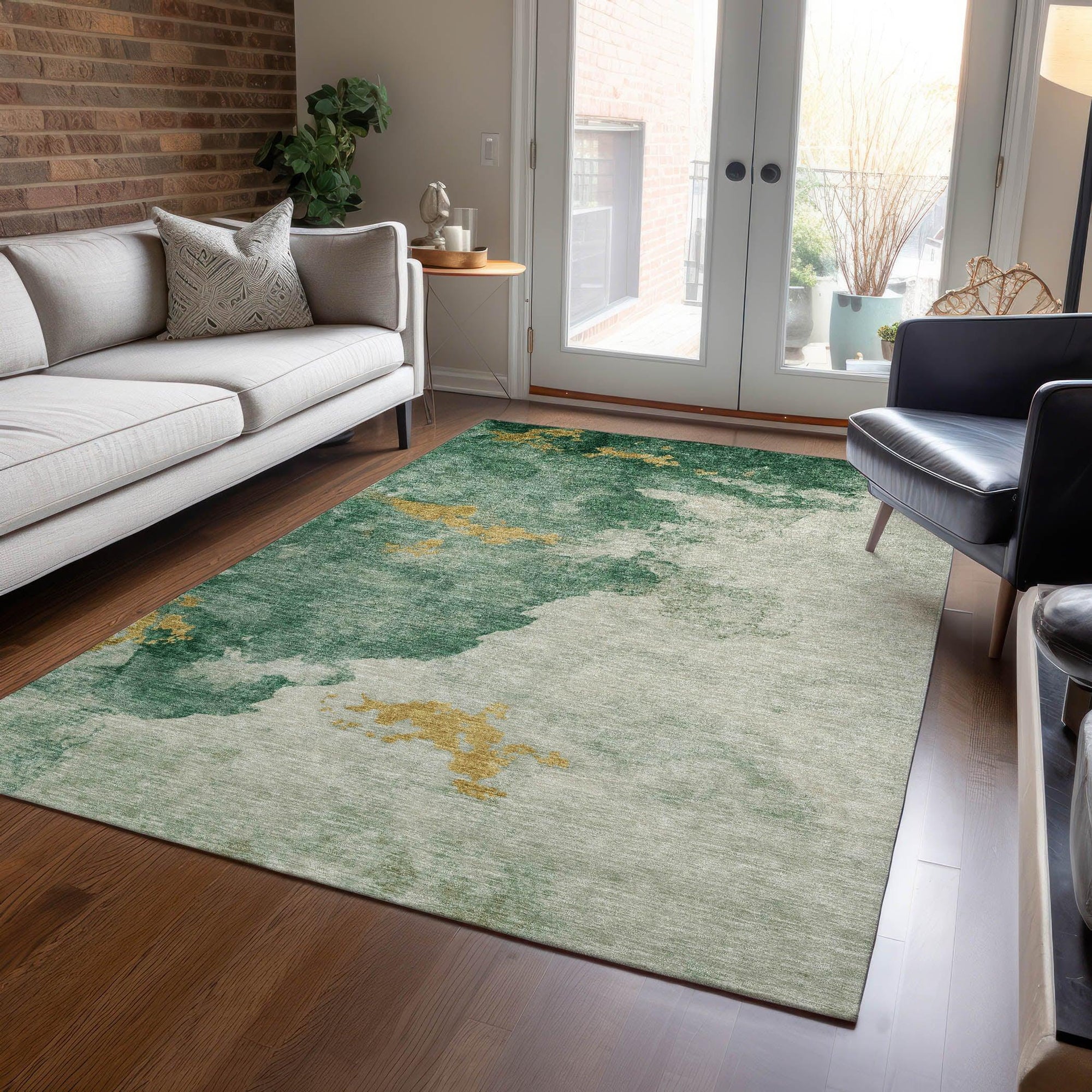 Addison Rugs Naelora Green Washable Indoor-Outdoor Rug