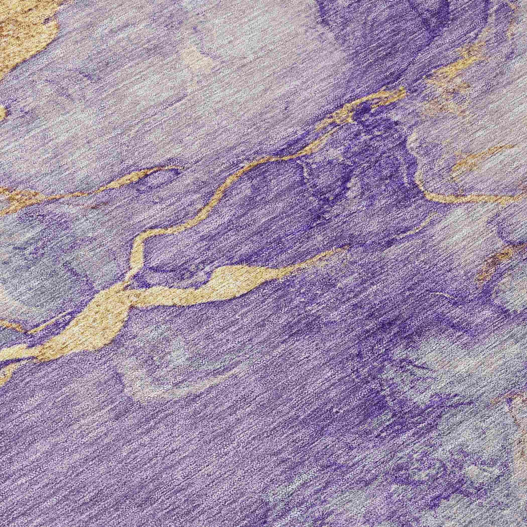 Addison Rugs Oelara Purple Washable Indoor-Outdoor Rug