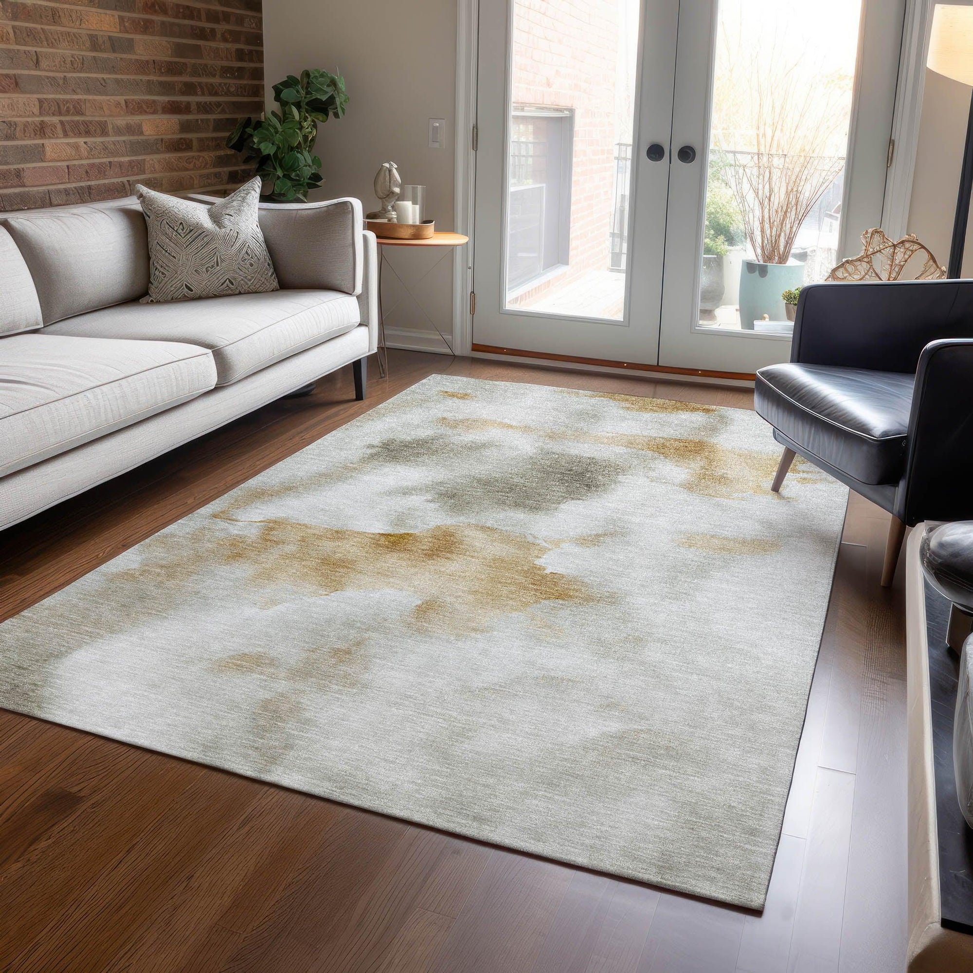 Addison Rugs Oelion Ivory Washable Indoor-Outdoor Rug