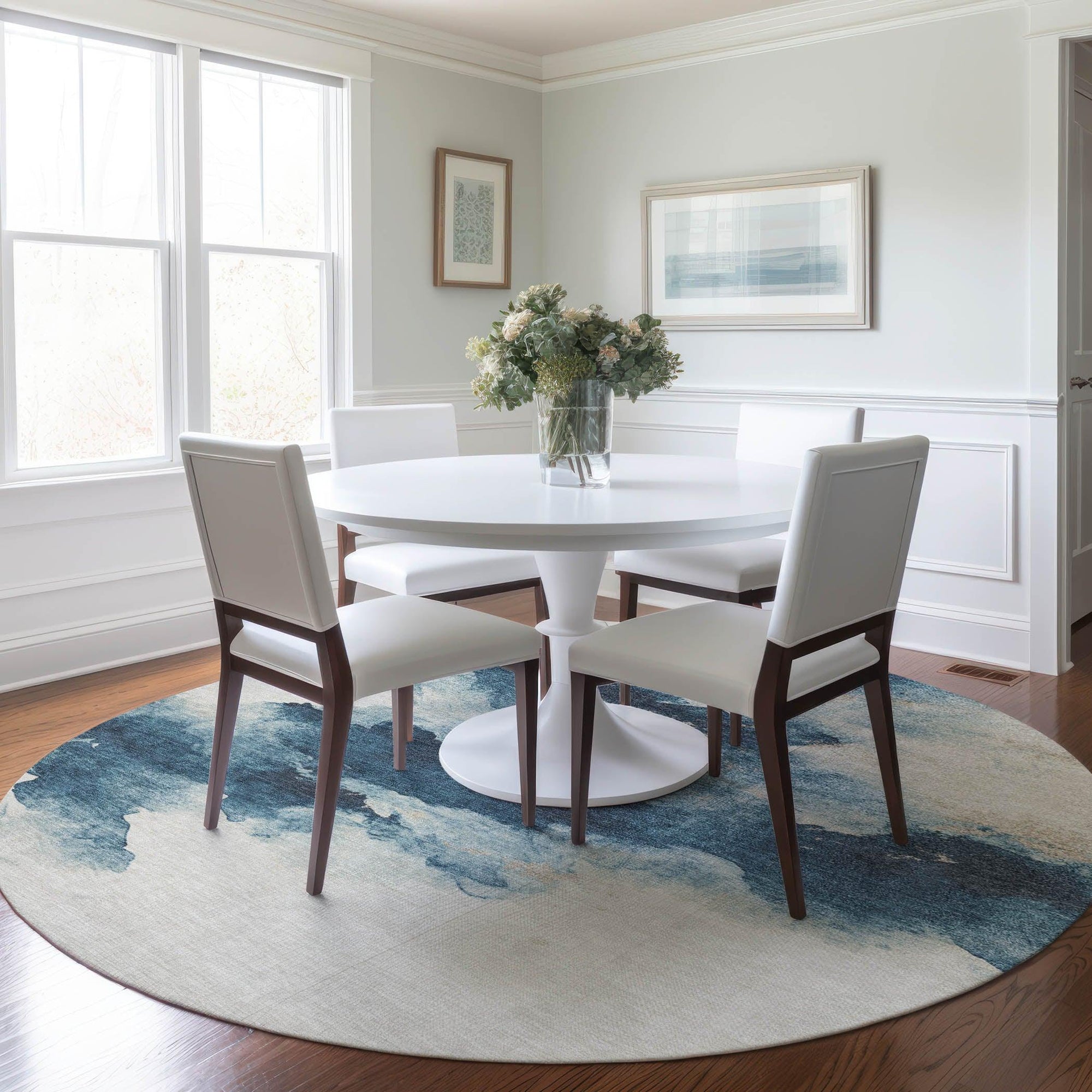 Addison Rugs Oelir Blue Washable Indoor-Outdoor Rug
