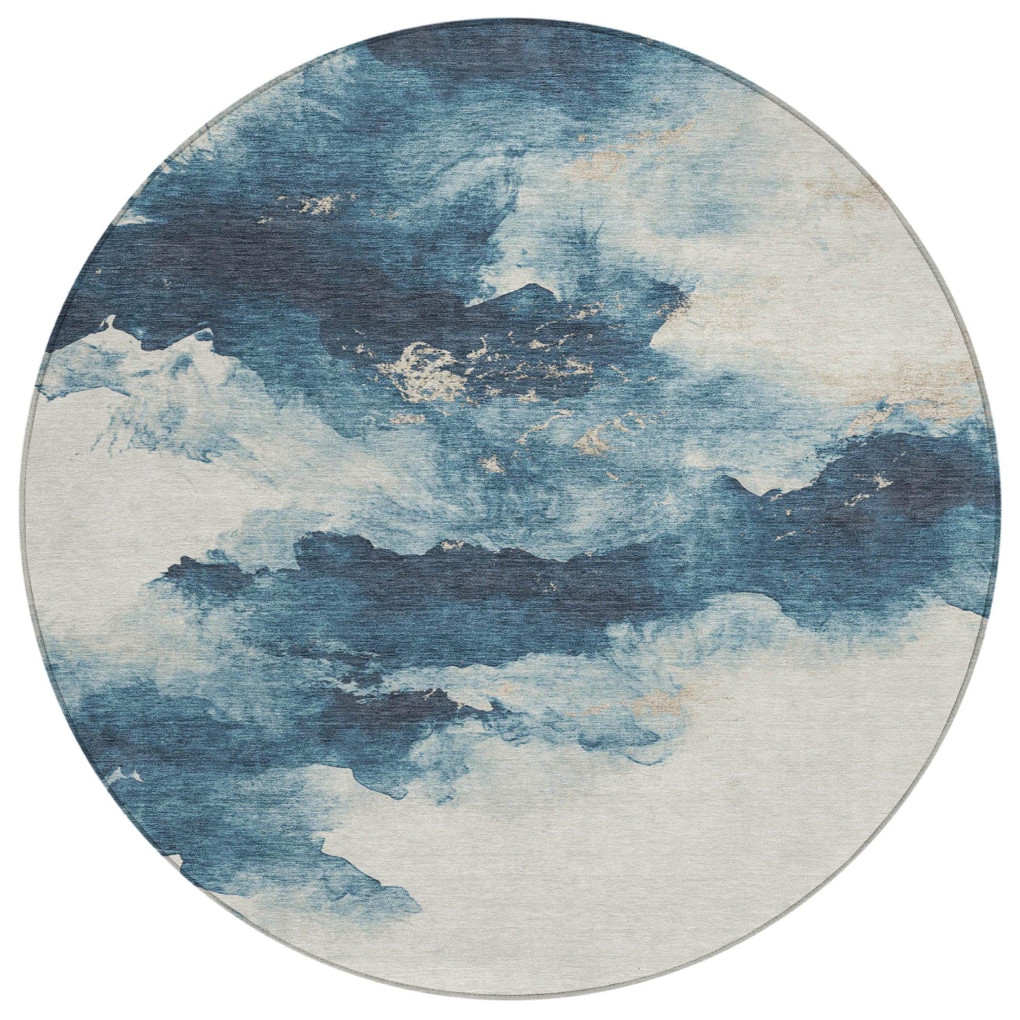 Addison Rugs Oelir Blue Washable Indoor-Outdoor Rug