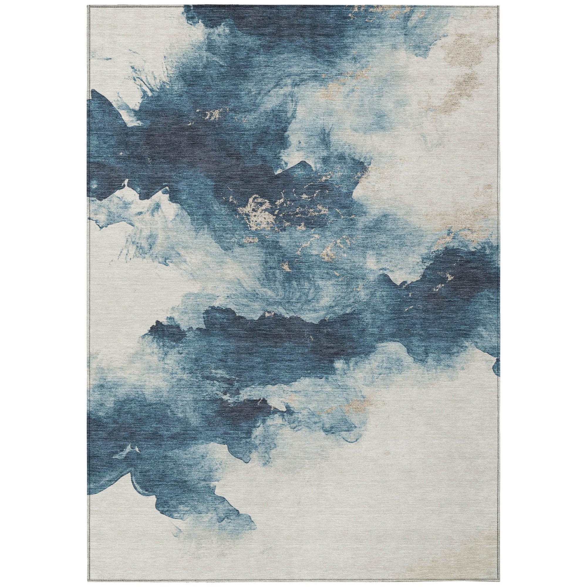 Addison Rugs Oelir Blue Washable Indoor-Outdoor Rug