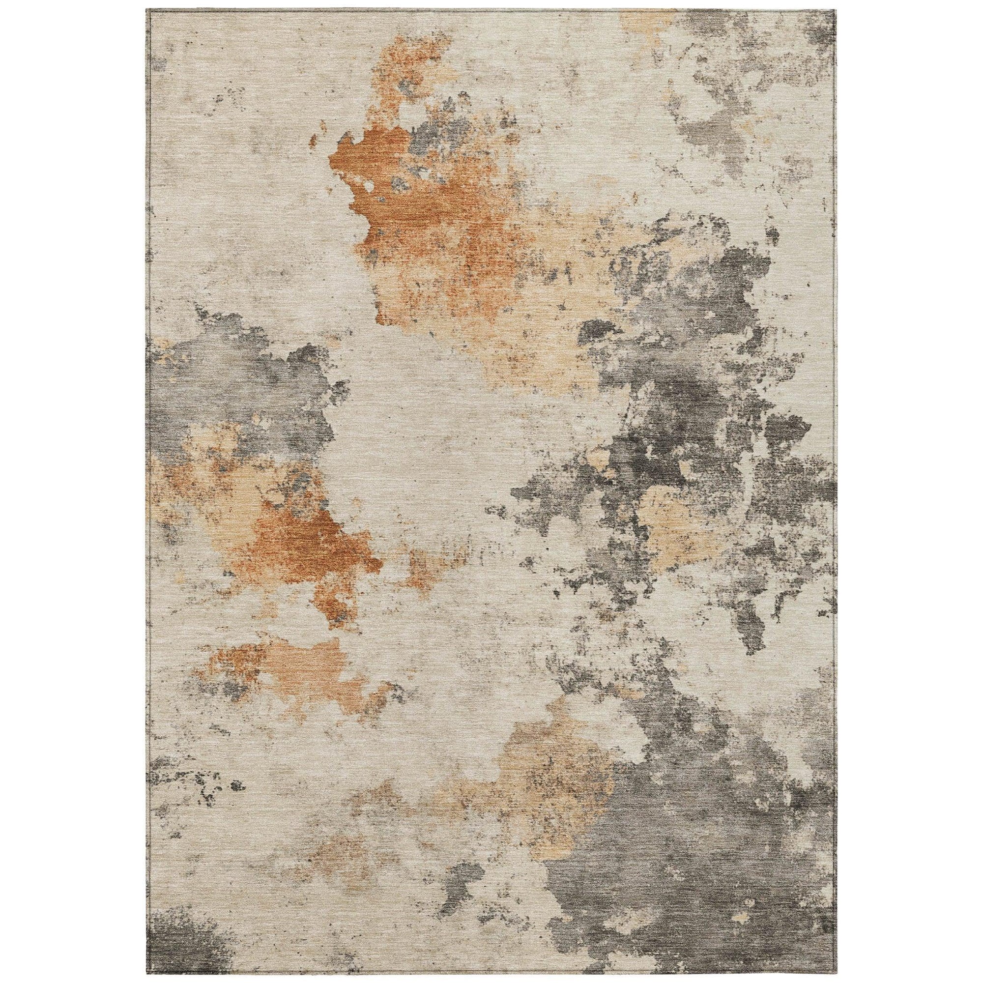 Addison Rugs Oelius Orange Washable Indoor-Outdoor Rug