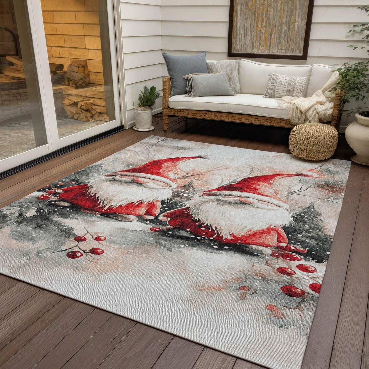 Paelara Ivory Washable Indoor-Outdoor Rug - Ships in 2-3 Days - view 4
