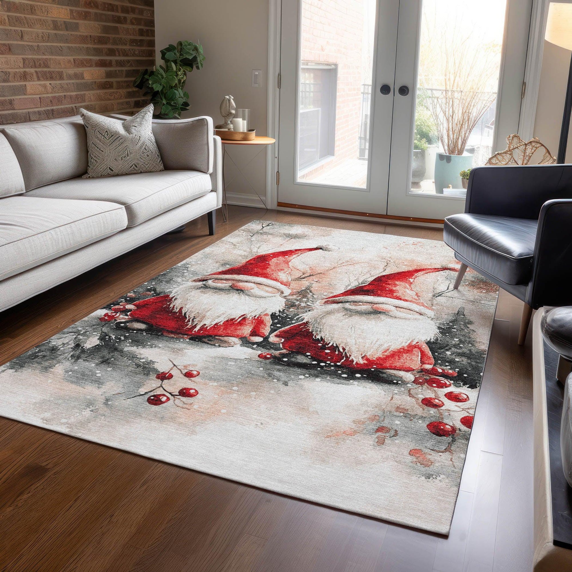Paelara Ivory Washable Indoor-Outdoor Rug